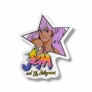 Jem and the Holograms Vinyl Sticker (KK29): Jem Star Logo, 2.5 in.